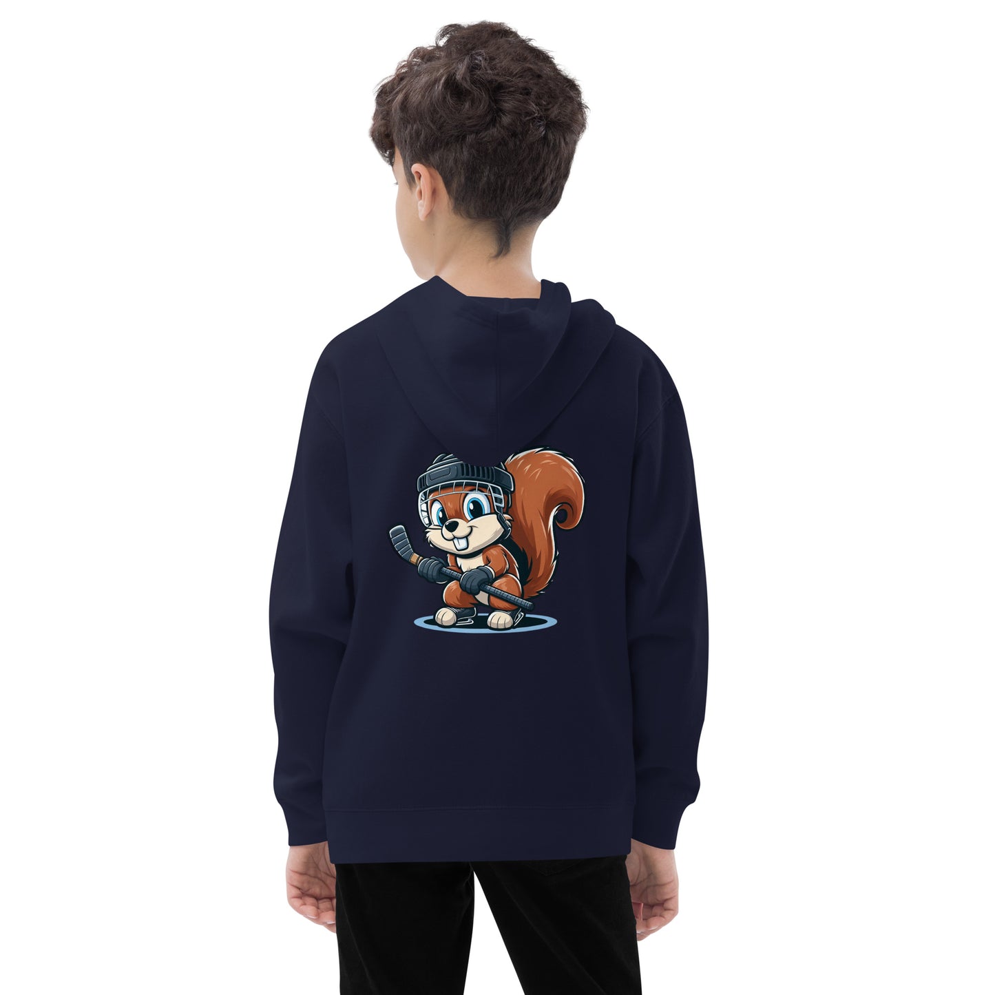 Happy Squirrel Kids fleece hoodie