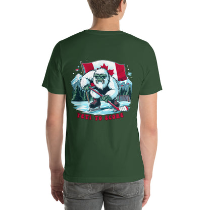 Yeti to Score unisex t-shirt